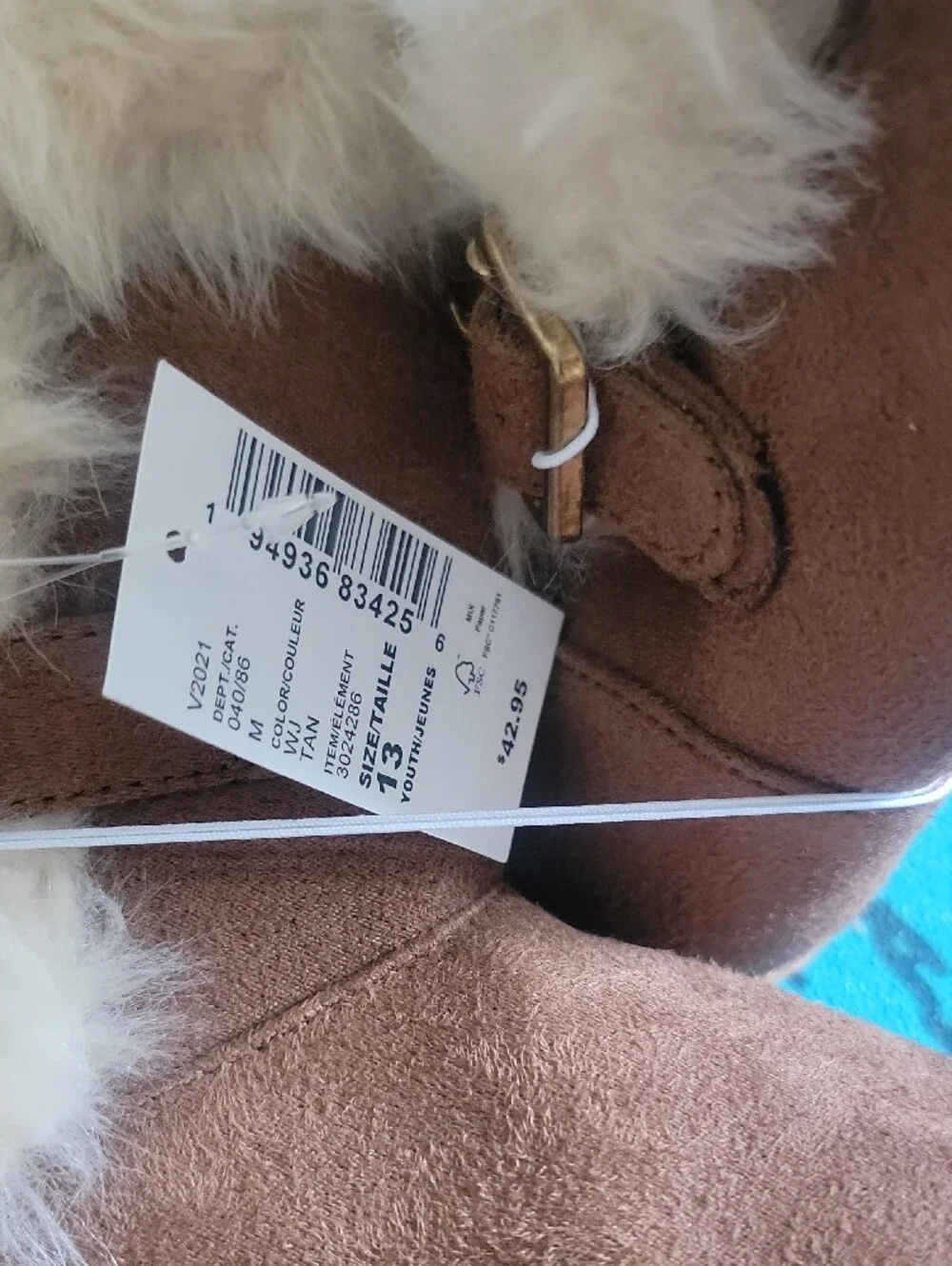 The Children's Place Brown Faux Fur Trim Girls Boots